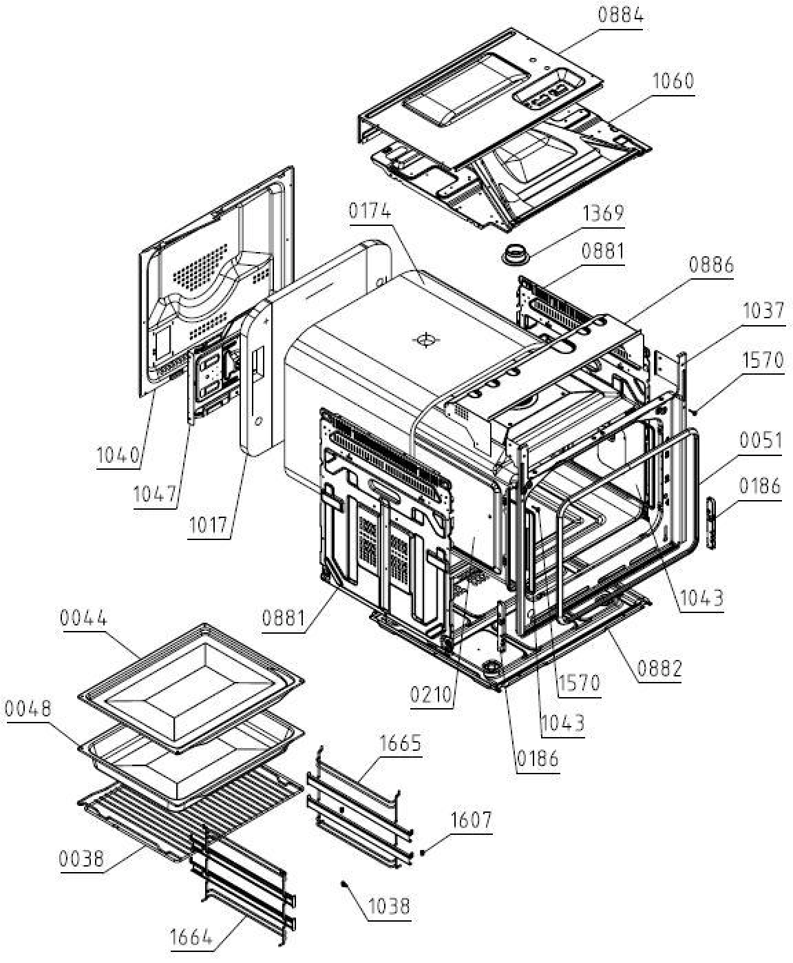 Explosionszeichnung Gorenje 516399 BC635KXOT