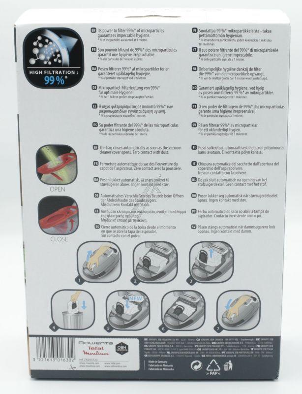 SEB ZR200720 Staubsaugerbeutel - 4 x staubsaugerbeutel hygiene + und anti odour