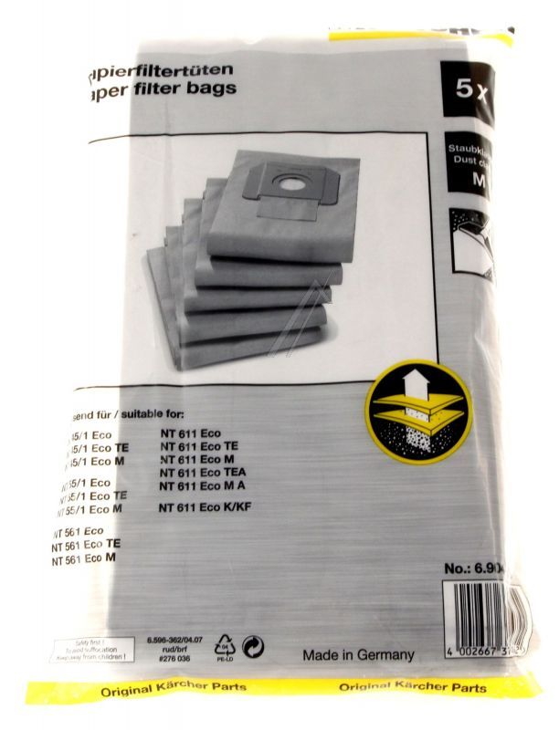 Kärcher 69042080 Staubsaugerbeutel - Filtertuete 5st. ka
