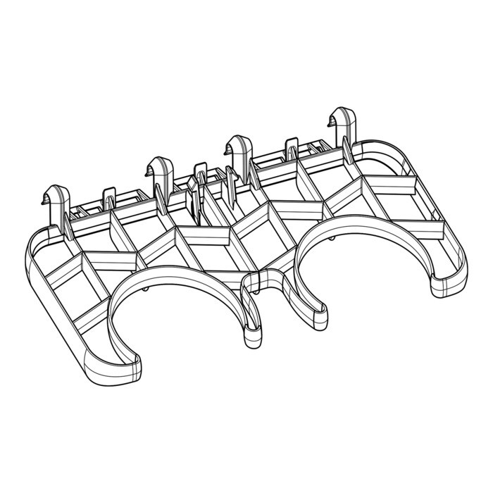 AEG Electrolux 1118863701 Halter - Glashouder,onderste korf,donke