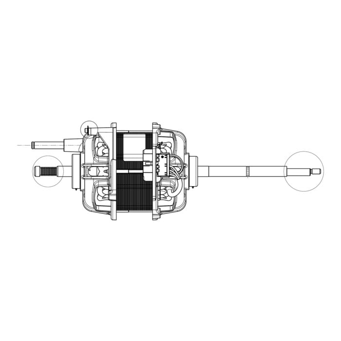 AEG Electrolux 8588072524024 Motor - Db085d50e00 motor wäschetrockner nidec, hp,pmm,p10