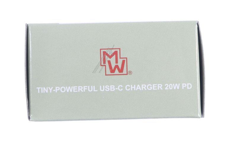 Minwa MWPD20ASU Ladegerät Handy - Mw pd20asu 20w usb‑c netzteil mit power delivery und quick charge