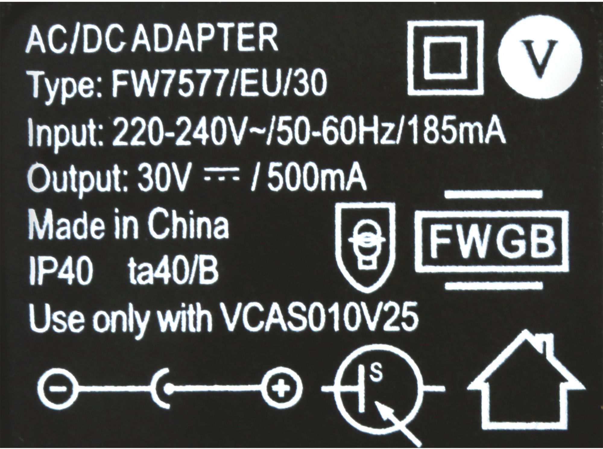 Bosch Athlet Netzteil 12006117 für Staubsauger Ladegerät 30V 0,5A VCAS010V25 Ersatzteil