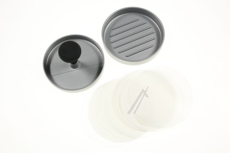 AEG Electrolux 9001683417 - Ahp01 premium burgerpresse aus aluguss mit antihaftbeschichtung und komfortgriff + 20 blatt backpapier