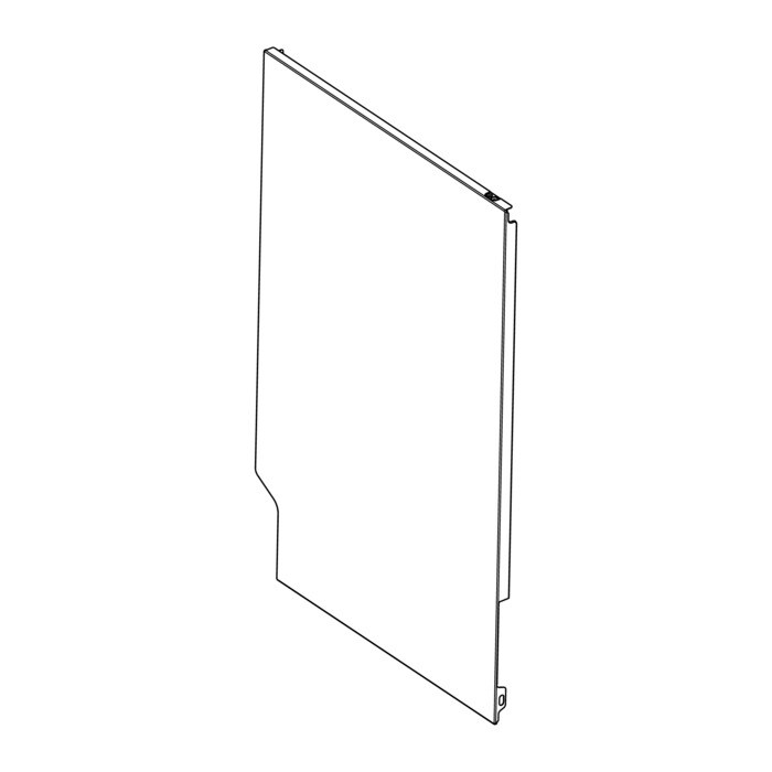 AEG Electrolux 1173606763 Gehäuse Seitenteil - Seitenwand,rechts,inox,519x808