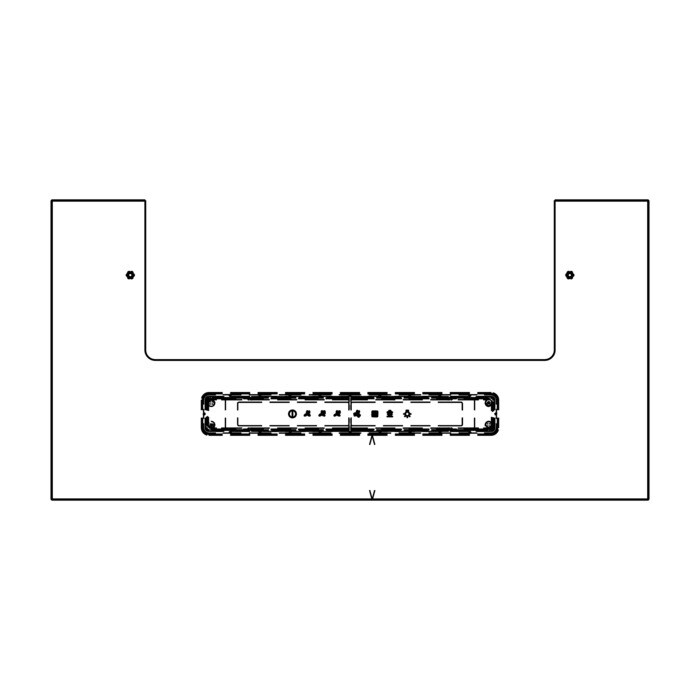 AEG Electrolux 140202848010 Gehäuse Seitenteil - Panneau,inferieure,verre,ushap