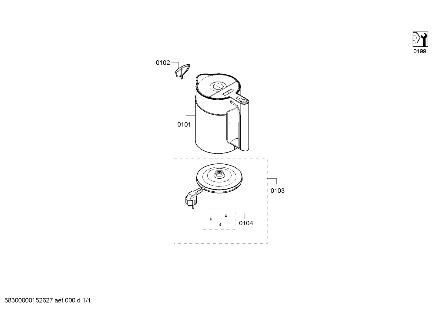 Explosionszeichnung Siemens TW86104P/02 sensor for senses