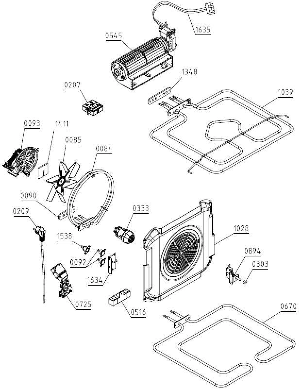 Explosionszeichnung Gorenje 516399 BC635KXOT