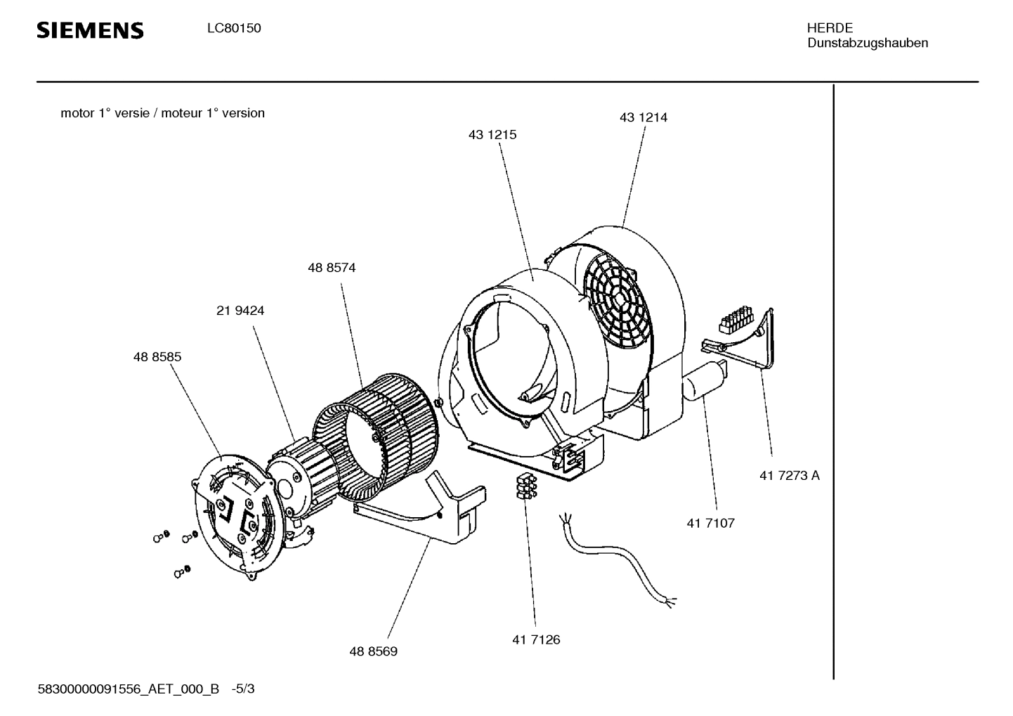 Explosionszeichnung Siemens LC80150(00)