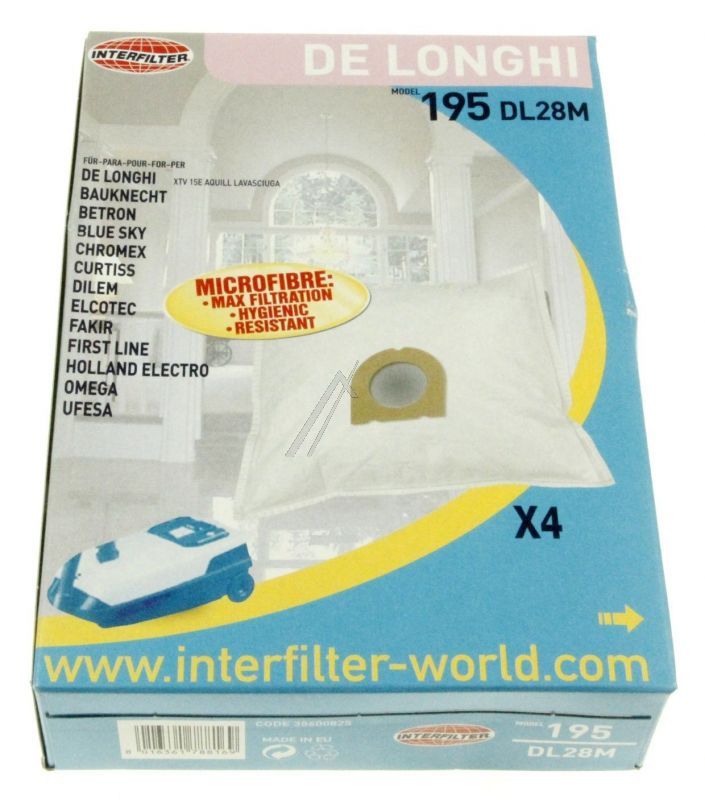 Candy Hoover 35600825 Staubsaugerbeutel - 195 195 sac mf pour passend für chromex