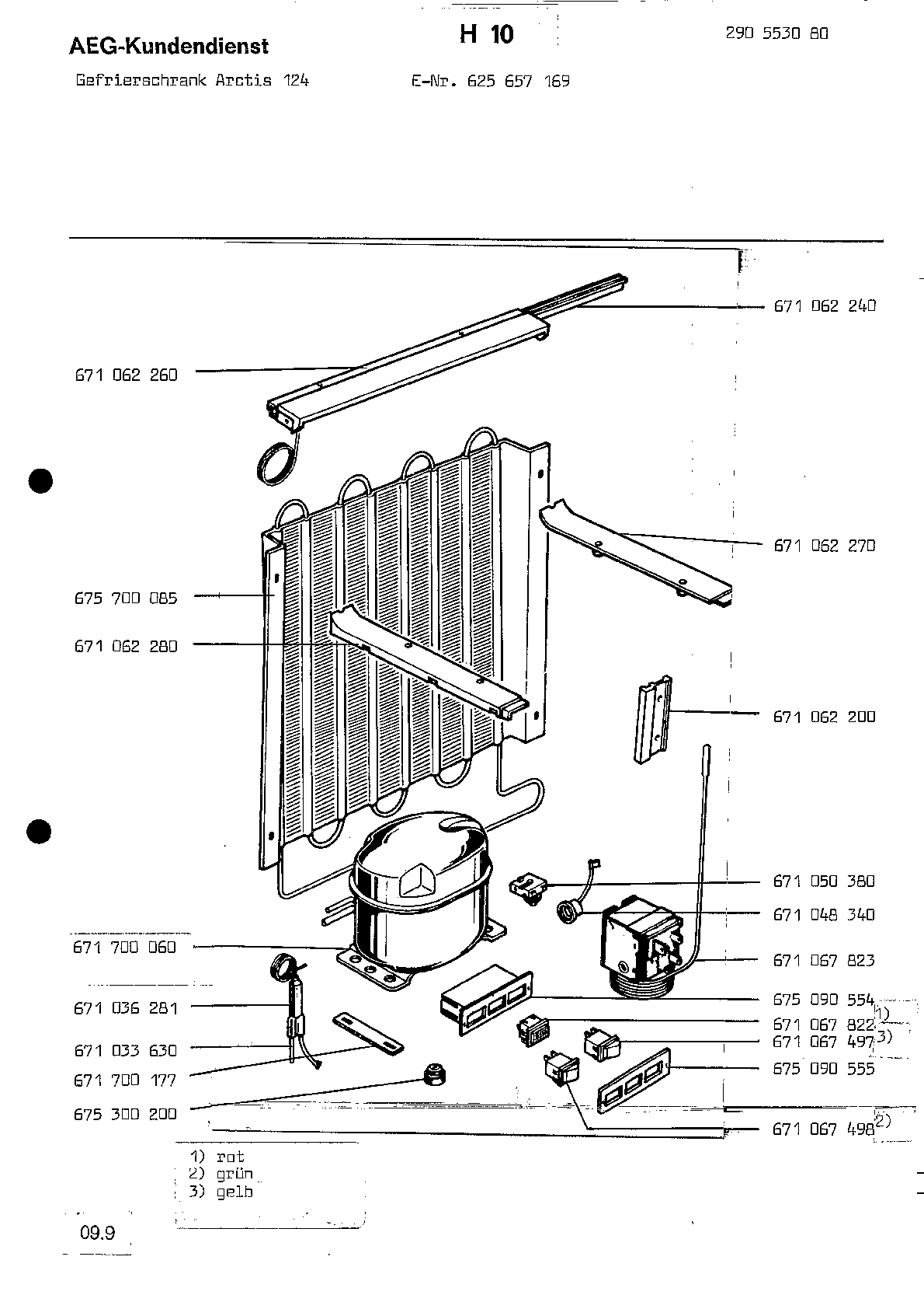 Explosionszeichnung AEG 62565716900 ARCTIS 124