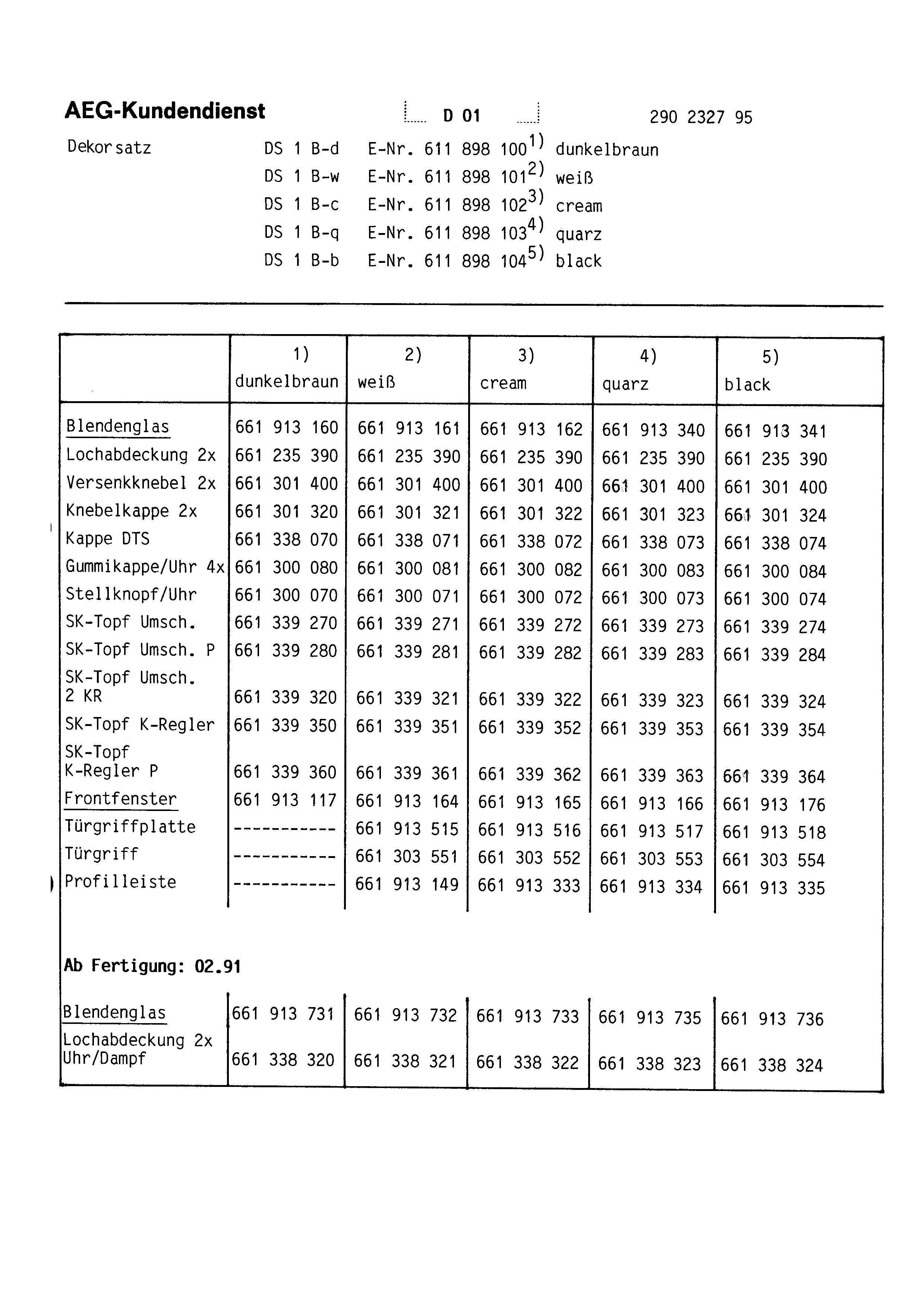Explosionszeichnung AEG 61189810400 DS 1 B B Explosionszeichnung AEG 61189810400 DS 1 B B