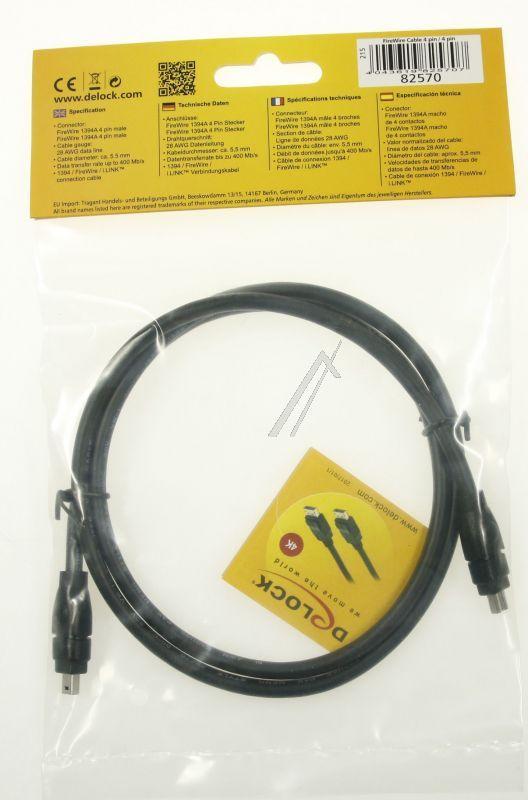 Delock 82570 Schnittstellenverbindung - Kabel firewire 4 pin stecker > 4 pin stecker 1 m
