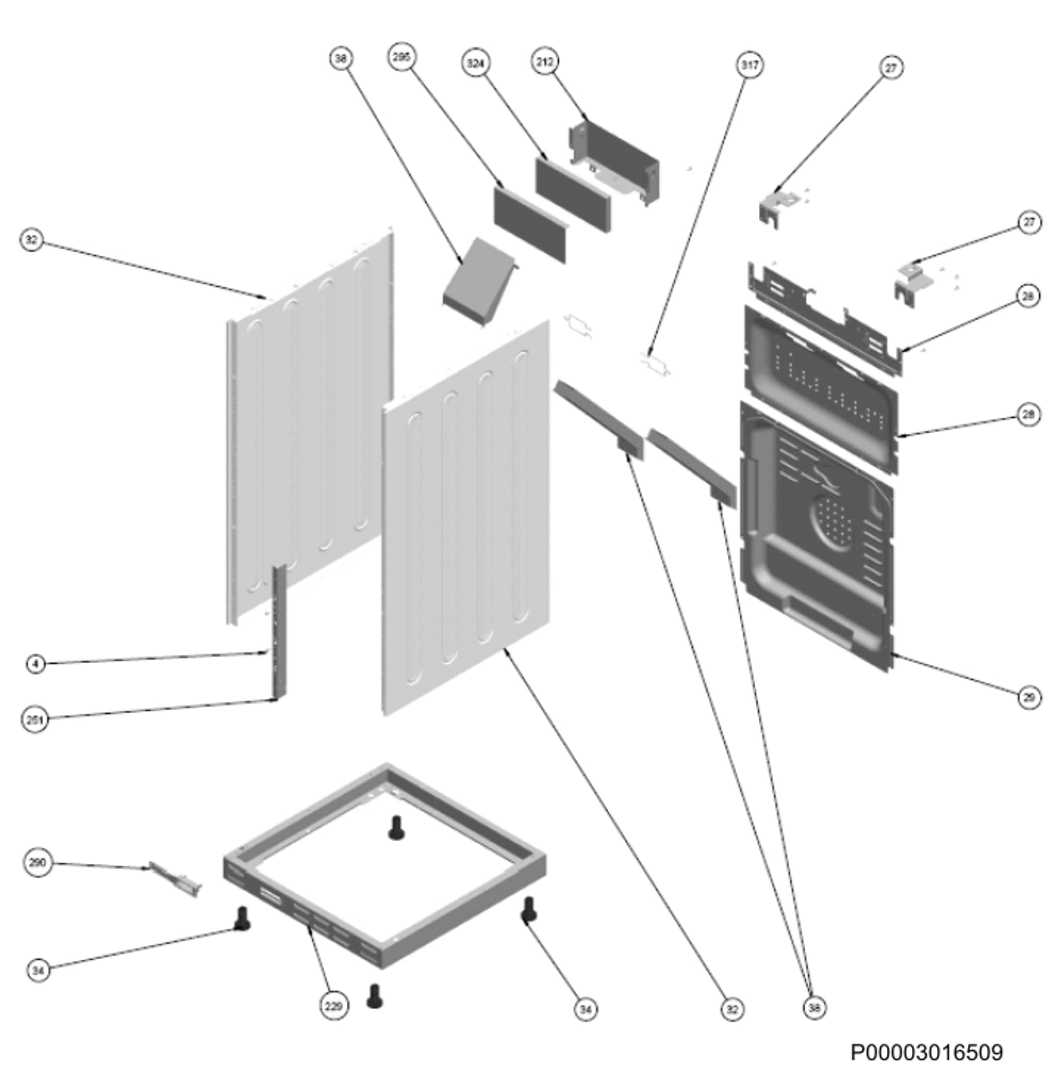 Explosionszeichnung Zanussi 94890540802 ZCG563FX
