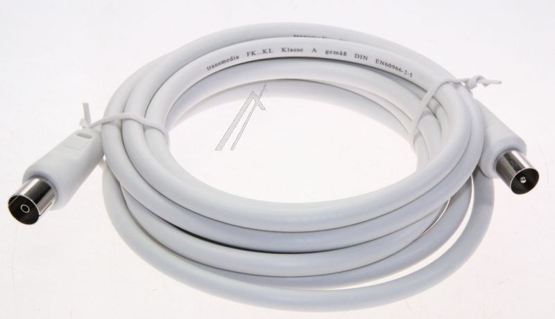 COM Antennenkabel weiß - Koax-anschlusskabel koax-stecker & koax-buchse 2,0m class:a