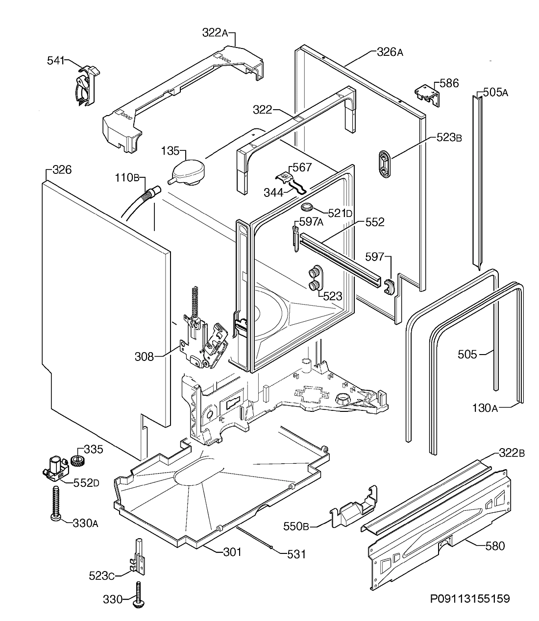 Explosionszeichnung Ikea 91153908600 LAGAN Explosionszeichnung Ikea 91153908600 LAGAN