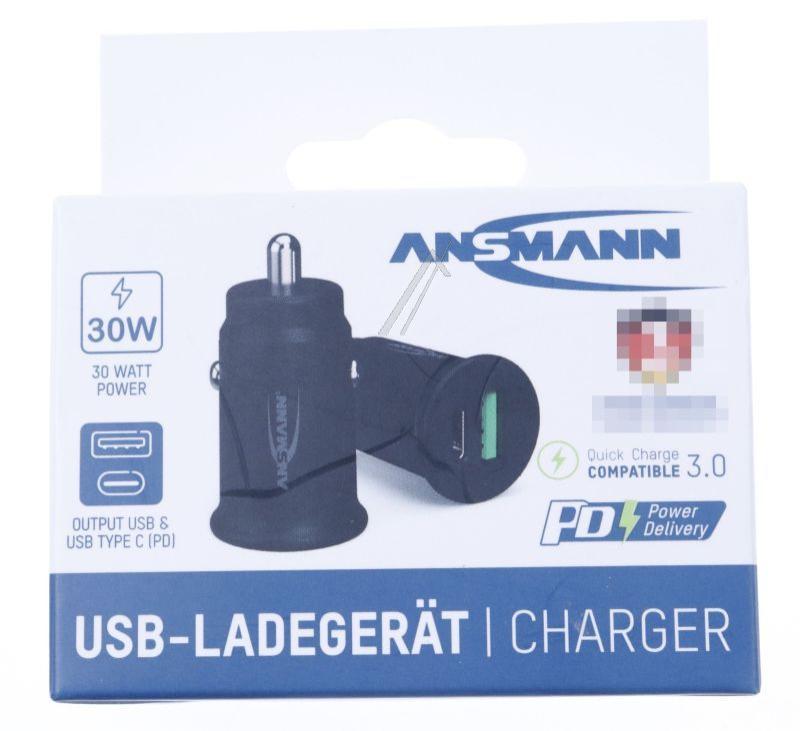 Assmann 10000029 Ladegerät Handy - In-car-charger cc230pd 1000-0029 kfz usb-ladegerät / netzteil, usb-c + usb-a, max. 30w