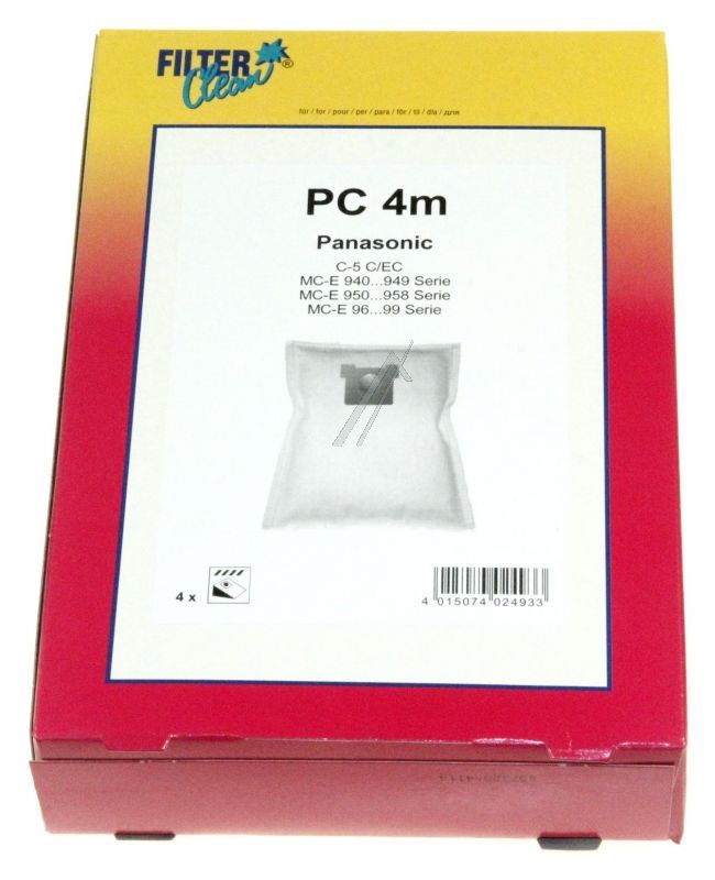 Filter Clean FL0250K Staubsaugerbeutel - Pc4m fl0250-k staubsaugerbeutel 4+0
