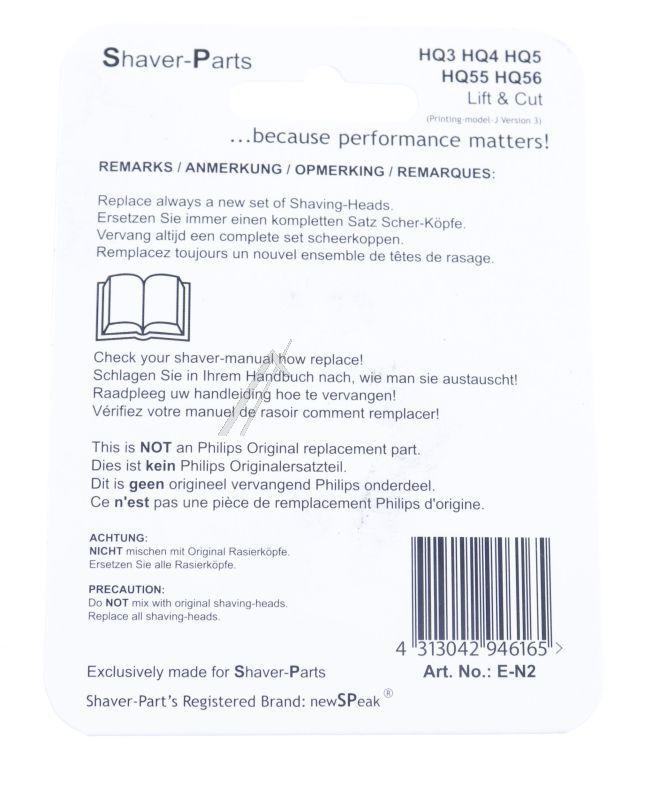 Scherkopf für Rasierer wie Philips HQ Lift & Cut hq4, hq5, hq55, hq56 Ersatzteil