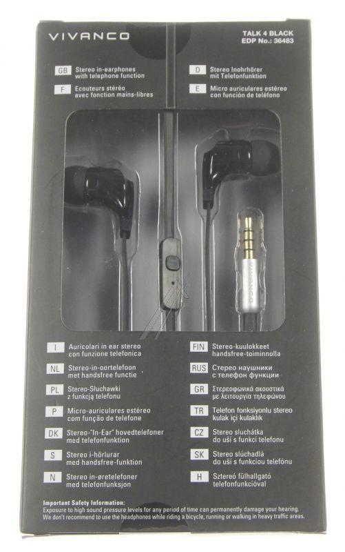 Vivanco 36483 Headset - Talk4 headset schwarz