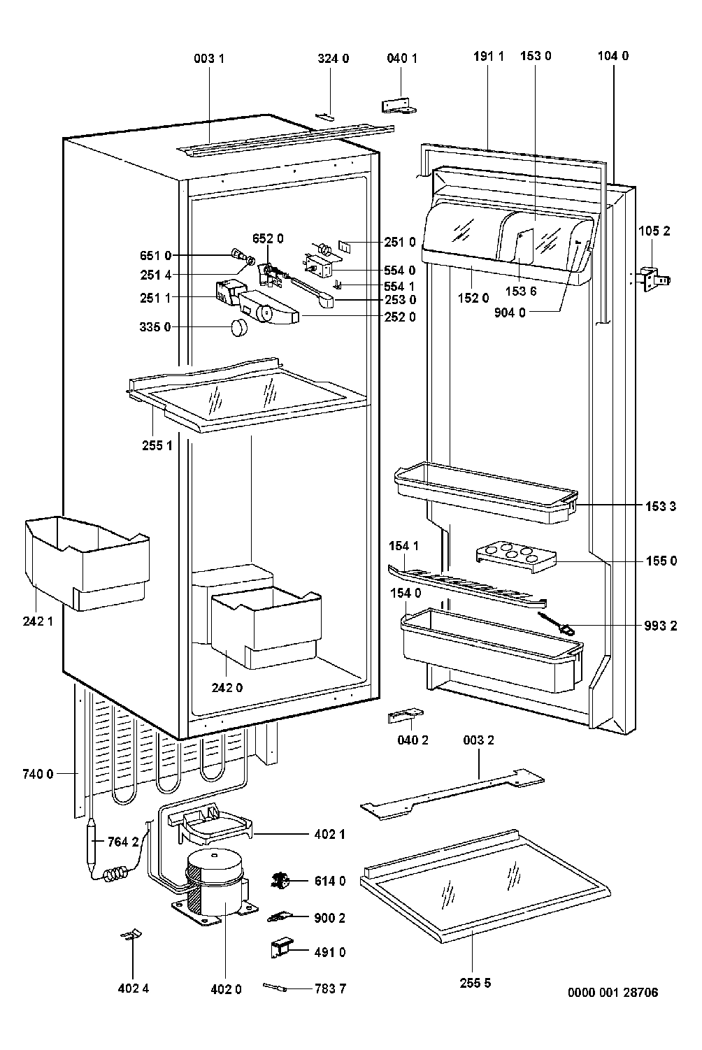 Explosionszeichnung Ikea 855110801450 CBI 604 W Explosionszeichnung Ikea 855110801450 CBI 604 W