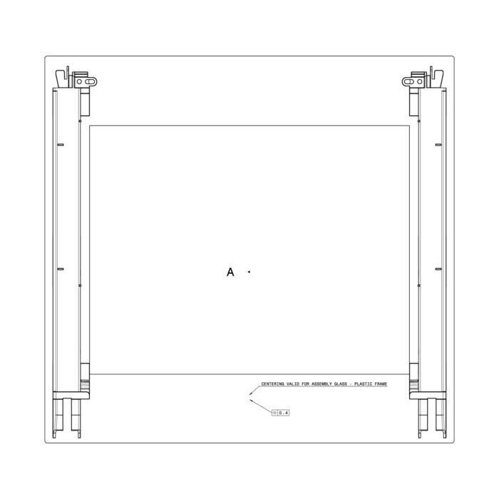 AEG Electrolux 3428434678 Aussenscheibe - Frontscheibe,weiss,494x467mm