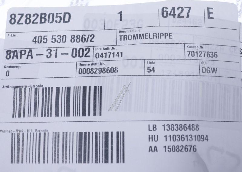 AEG Electrolux 4055308862 Trommelrippen - Trommelrippe
