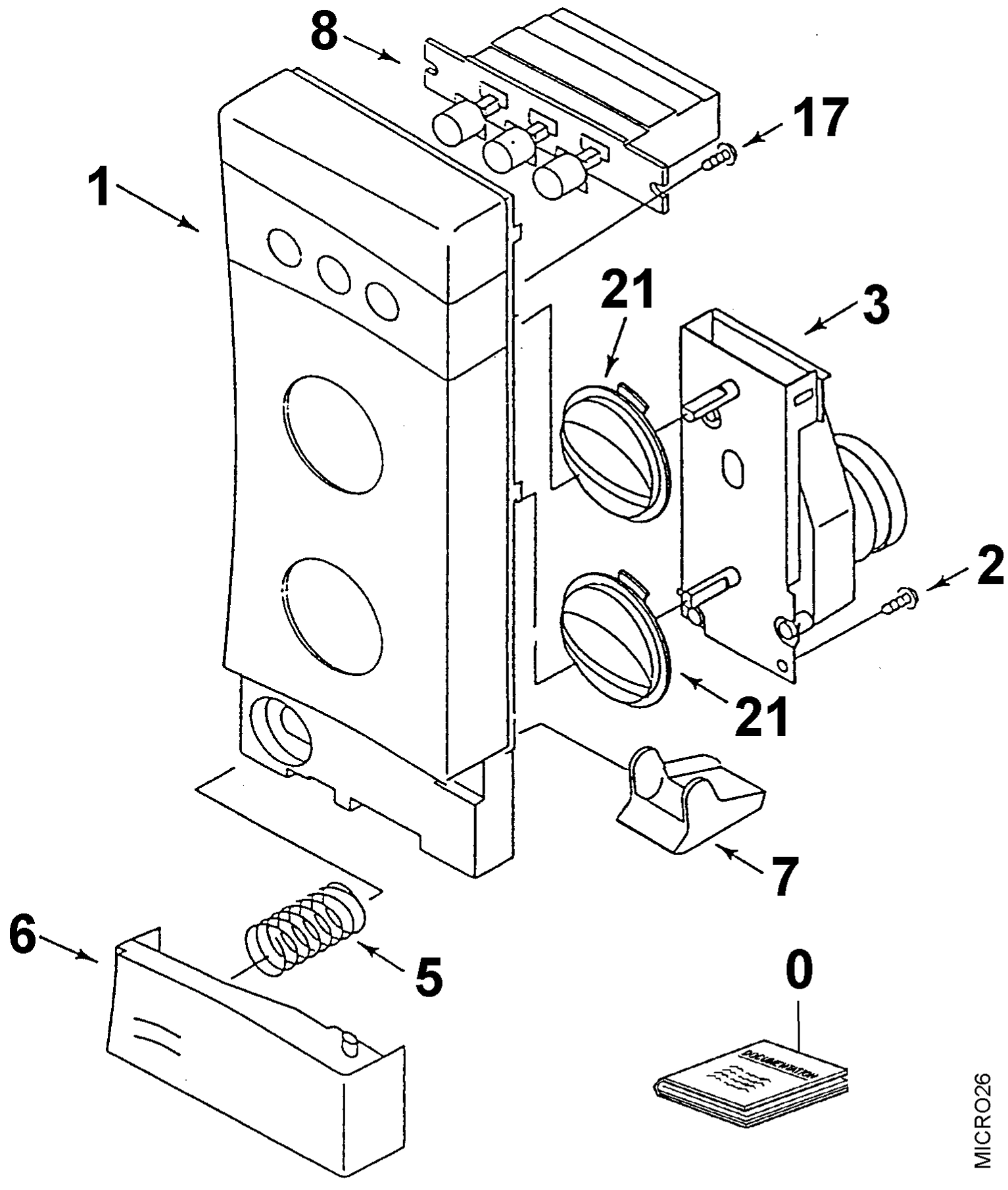 Explosionszeichnung Zanussi 94764051200 ZMJ 18 MG