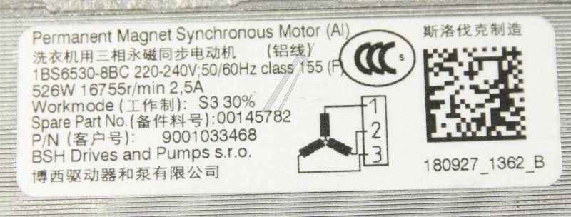 BSH Bosch Siemens 00145782 Waschmaschinenmotor - Motor