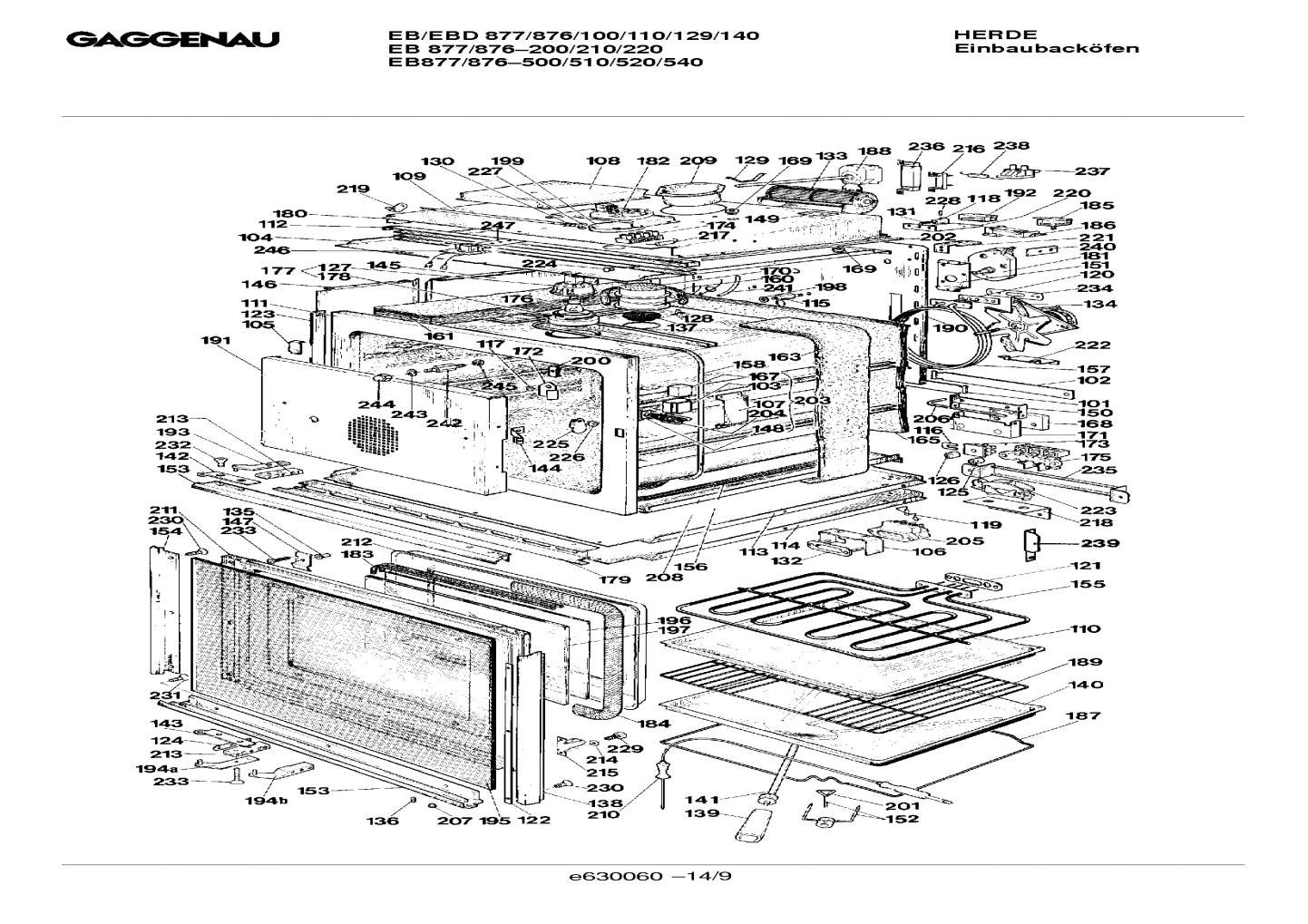 Explosionszeichnung Gaggenau EB877210(00) Explosionszeichnung Gaggenau EB877210(00)