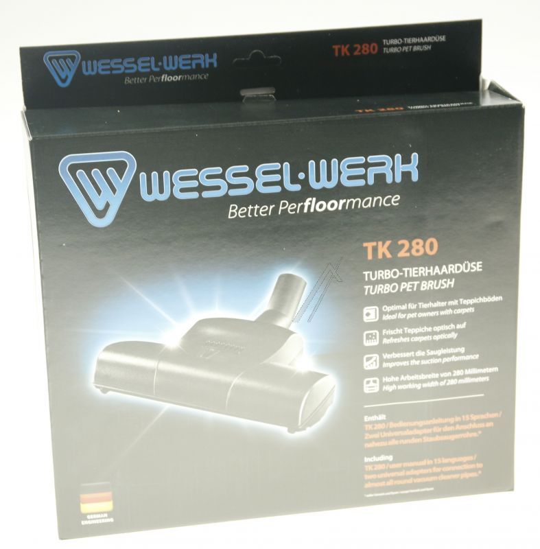 Wessel-Werk 129600271 Turbodüse - Tk280 12.9600-271 staubsauger passend für turbo tierhaardüse/bürste, 32-38mm
