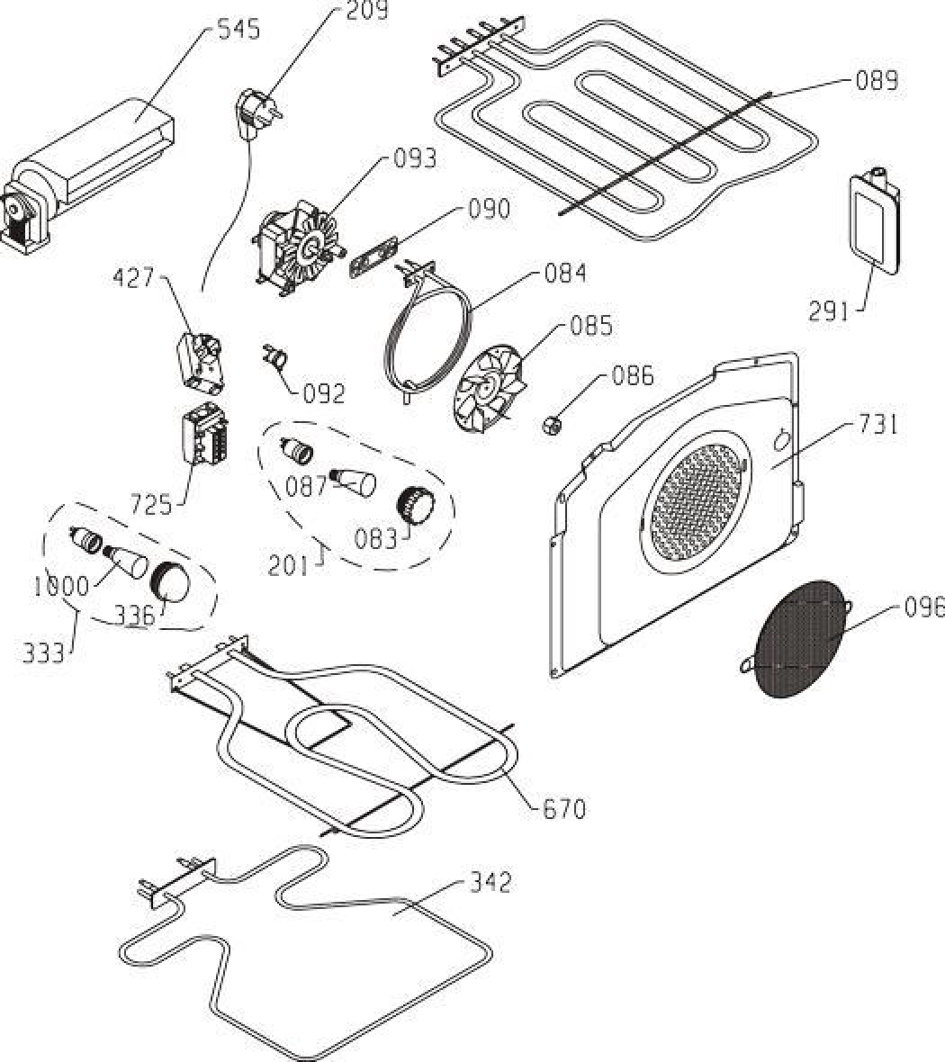 Explosionszeichnung Gorenje 164076 K734W