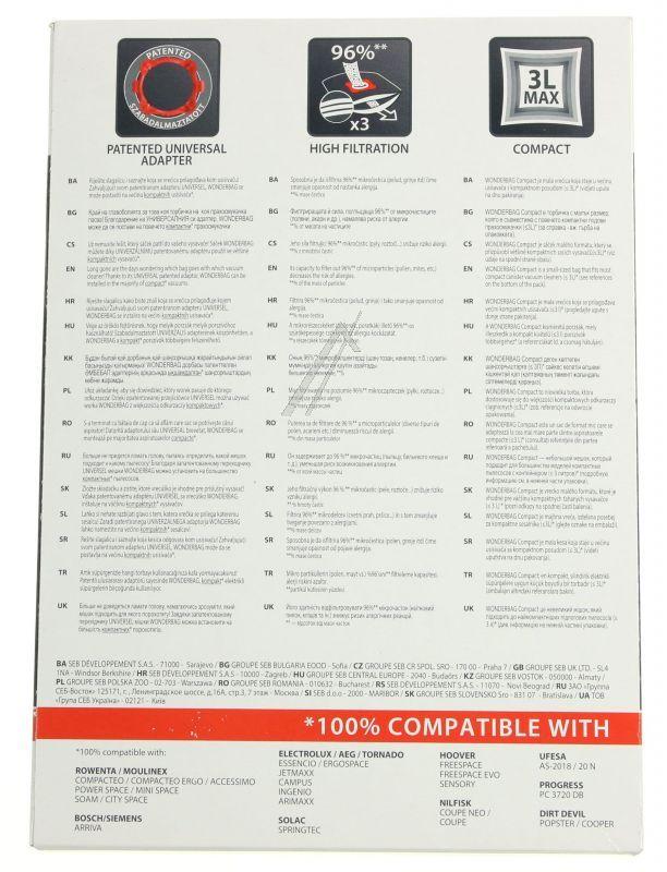 SEB WB305140 Staubsaugerbeutel - Beutel wonderbag compact*5