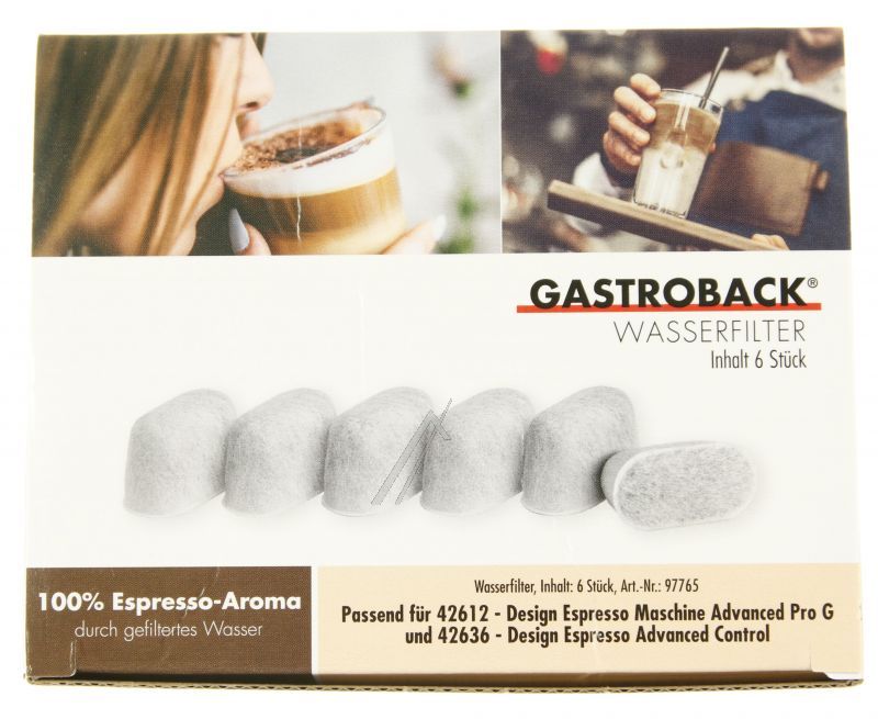 Gastroback 97765 Wasserfilter - Wasserfilter inhalt 6 stück