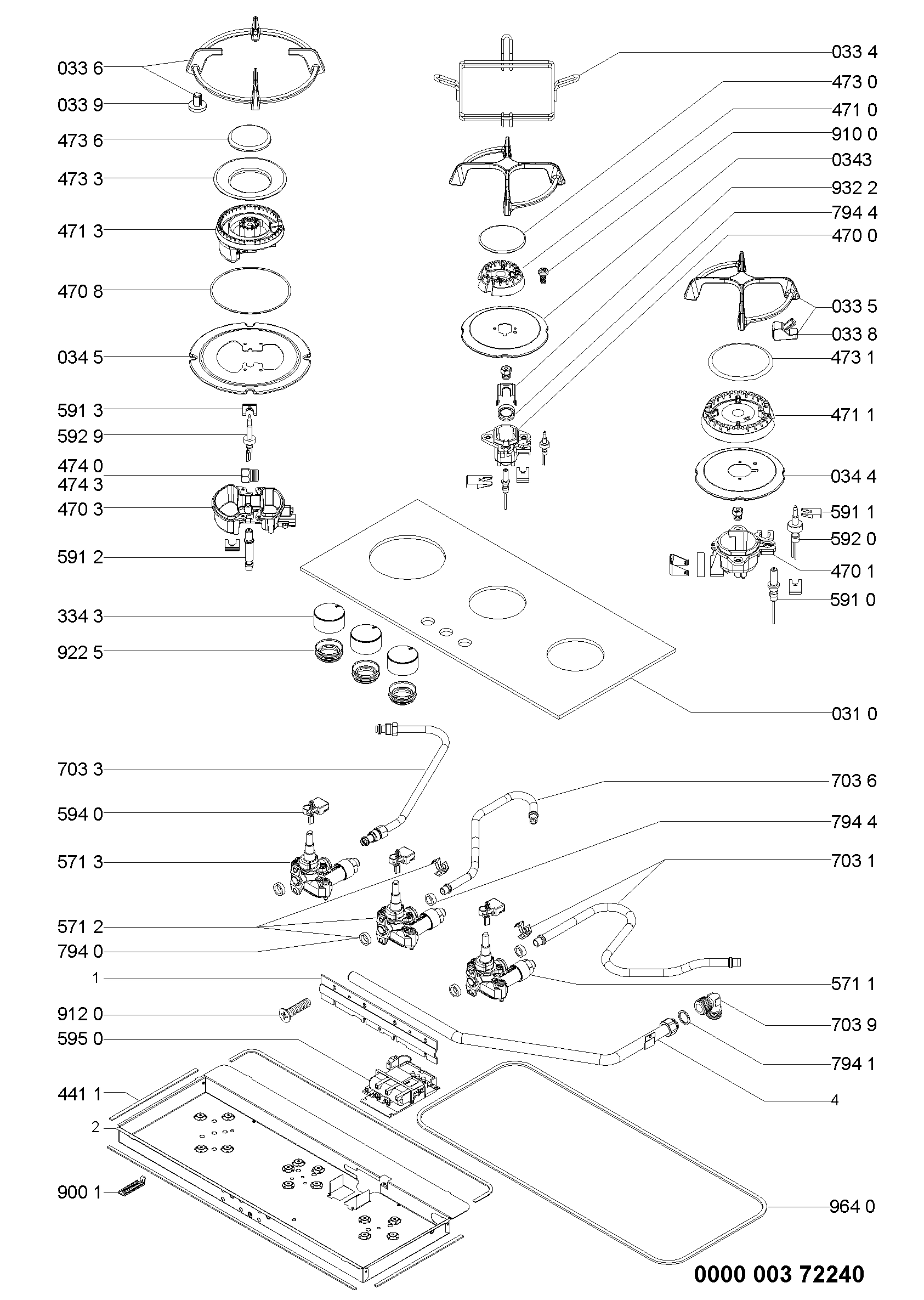 Explosionszeichnung Ikea 857939038011 HBN G730 W