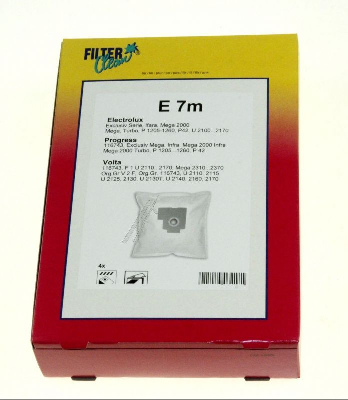 Filter Clean FL0274K Staubsaugerbeutel - E7m staubsaugerbeutel 4+1 stück
