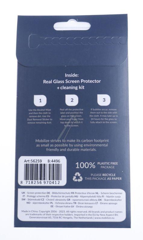 Mobilize 56259 Display-Schutzfolie - Passend für mobilize edge-to-edge glass screen protector oneplus 10 pro black edge glue