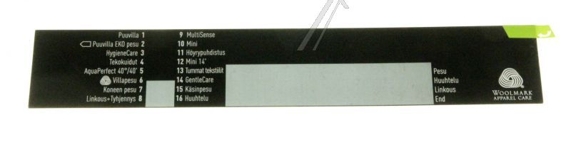Arcelik Grundig Beko 2843099006 Bedienteilblende - Inlay finland