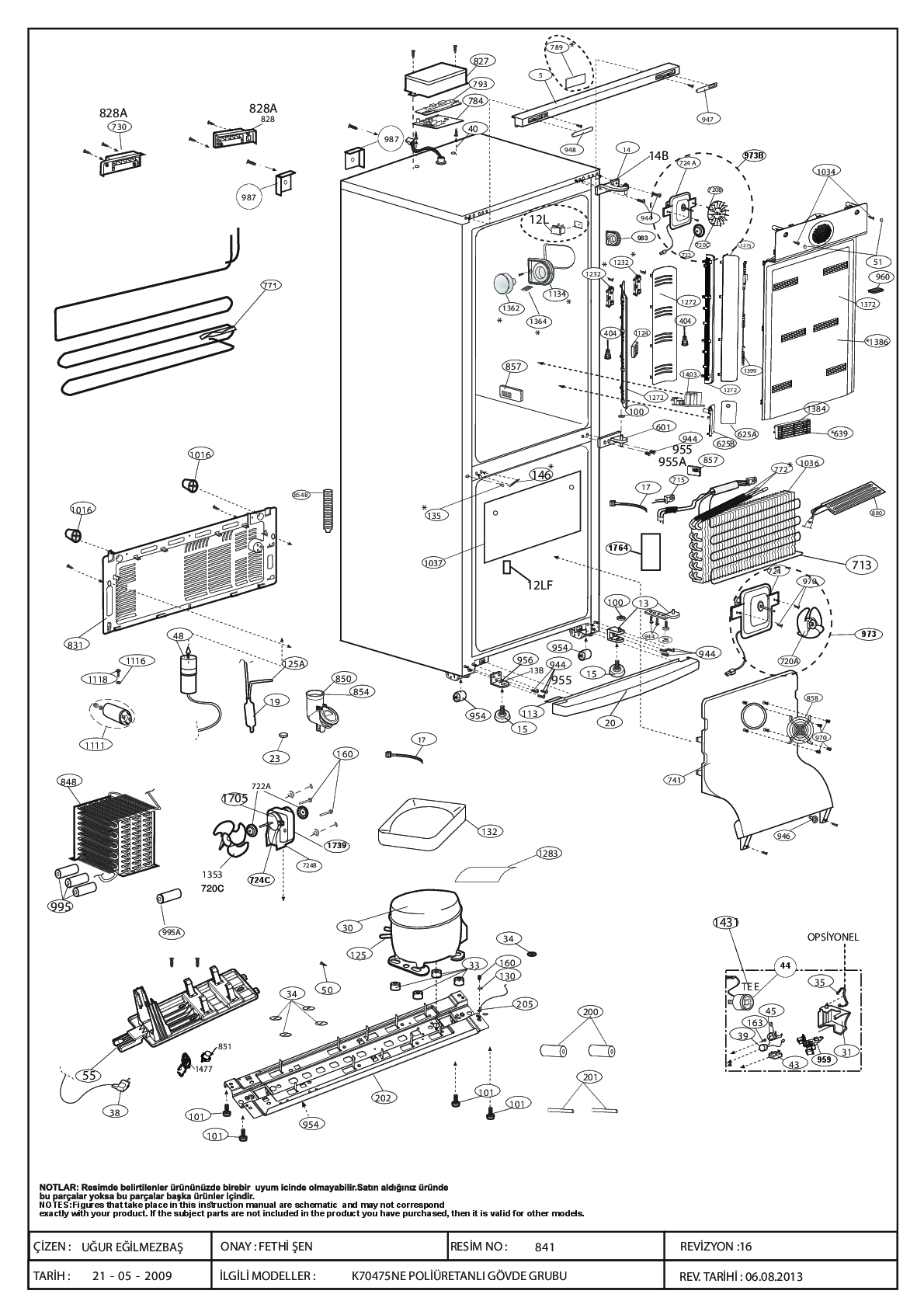Explosionszeichnung Grundig 7263949587 GKNM 9860 A+++ GRUNDIG Explosionszeichnung Grundig 7263949587 GKNM 9860 A+++ GRUNDIG