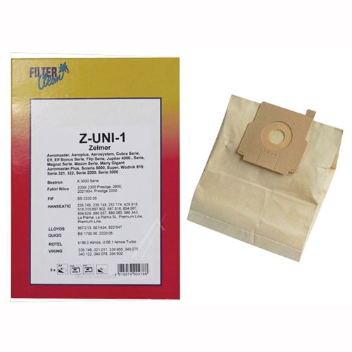 Filter Clean ZUNI1 Staubsaugerbeutel - Z100 staubsaugerbeutel 5 papierbeutel + 2 microfilter