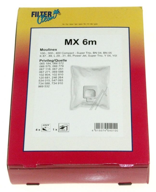 Filter Clean FL0231K Staubsaugerbeutel - Mx6m fl0231-k staubsaugerbeutel 4+1