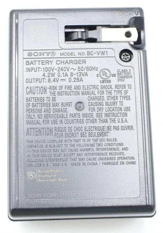 Sony 148790726 Ladegerät - Battery charger bc-vw1 (us, cnd)
