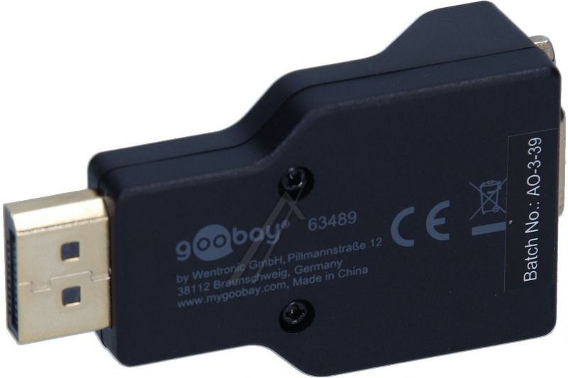 Goobay 63489 Displayport Verbindung - Displayport/vga adapter 1.1, vergoldet