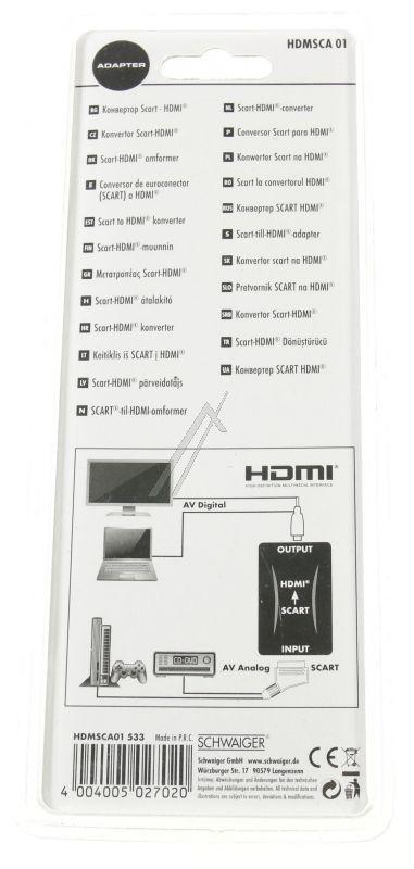 Schwaiger HDMSCA01533 HDMI-Converter - Hdmsca01 533 konverter scart auf hdmi