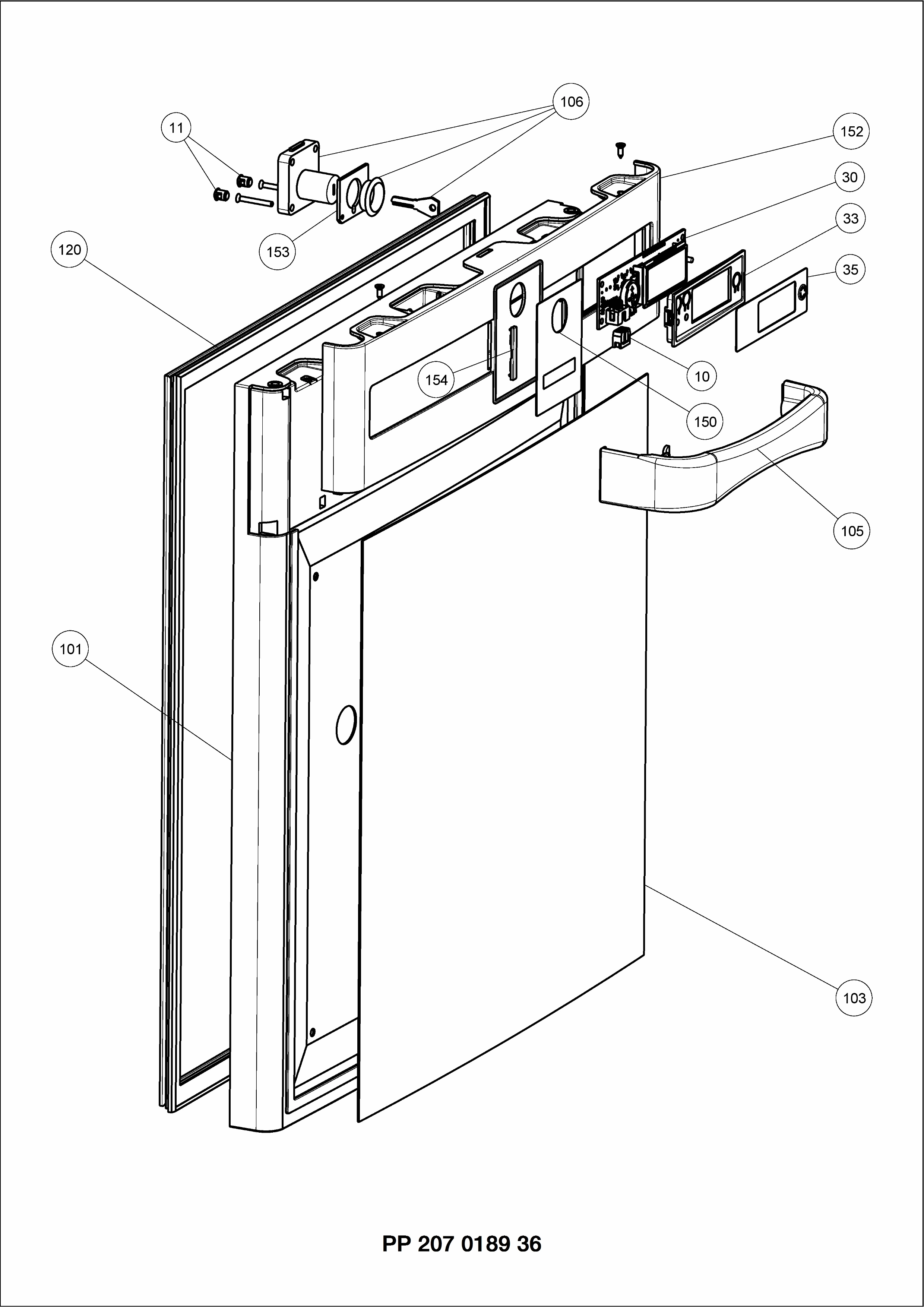 Explosionszeichnung Dometic 92137070200 HC502D_BIU
