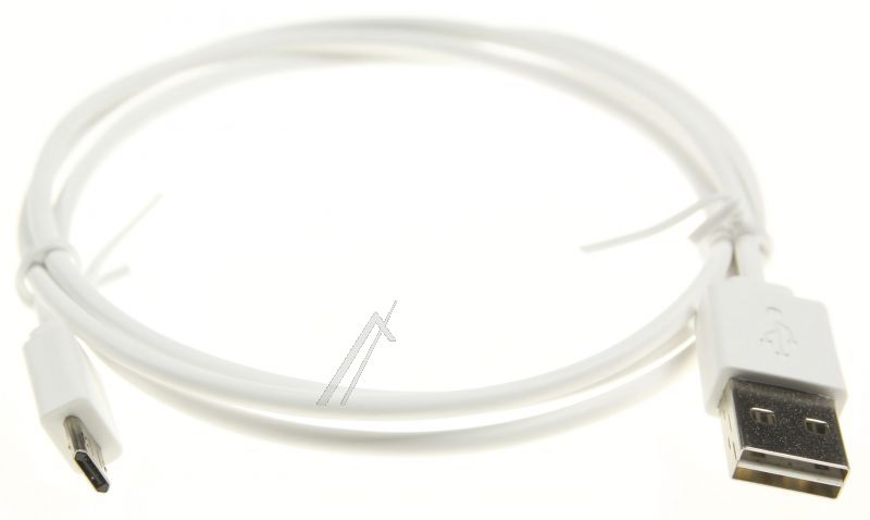 COM - Micro usb kabel, beidseitig steckbar, weiss, 1m