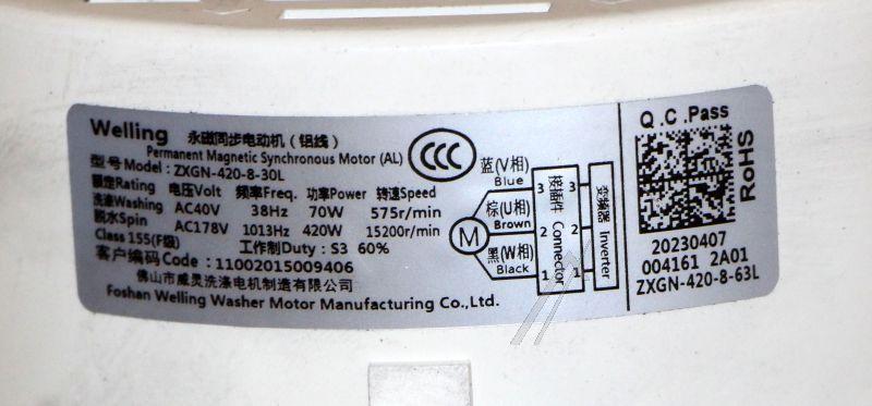 Midea 11002015009406 Waschmaschinenmotor - Zxgn-420-8-30l brushless dc motor