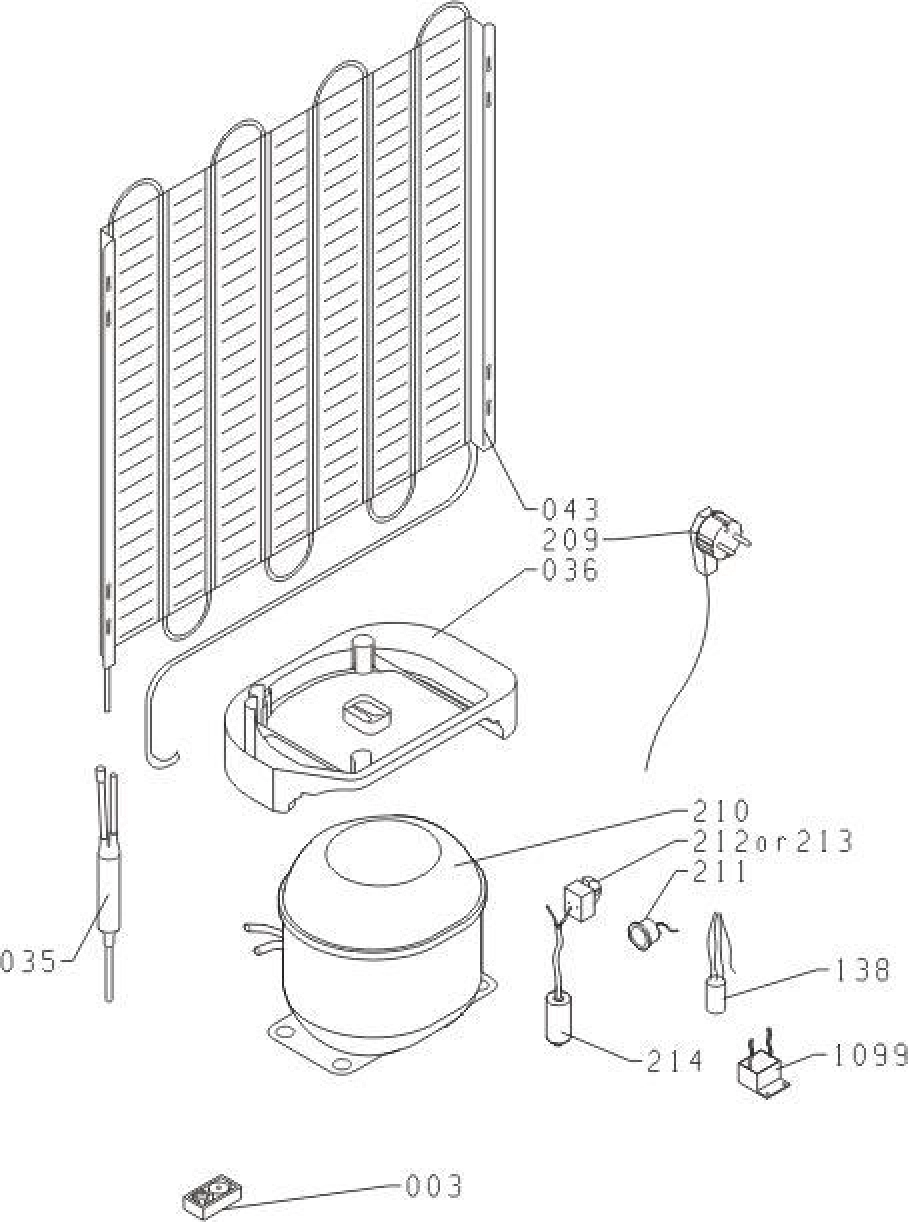 Explosionszeichnung Gorenje 352782 RI4092AW Explosionszeichnung Gorenje 352782 RI4092AW