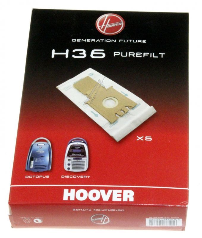 Candy Hoover 09185091 Staubsaugerbeutel - H36 purefilt-staubbeutel 5 stück