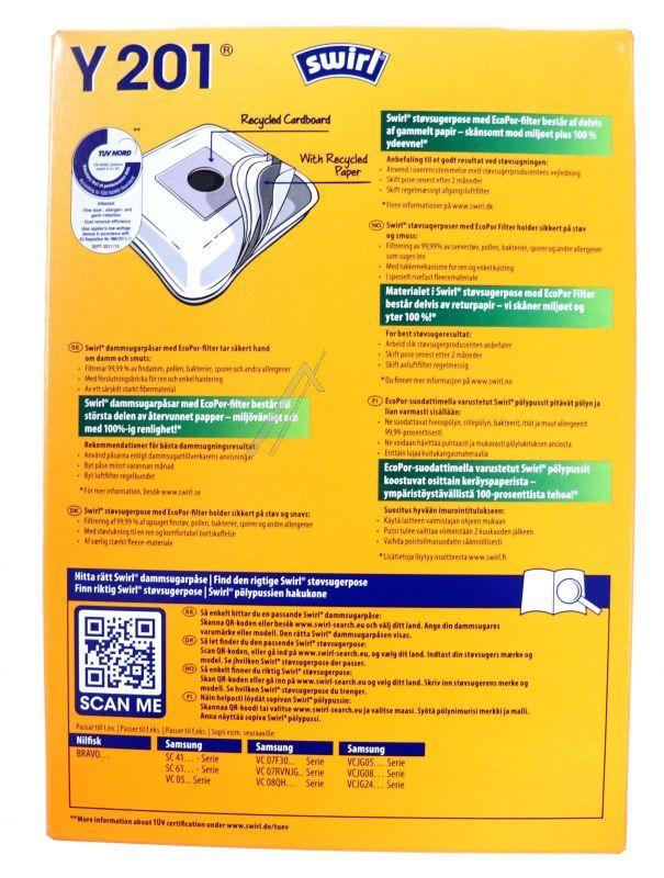 Melitta 6778483 Staubsaugerbeutel - Y201 / 99792 staubsaugerbeutel mp airspace green line, 4 stück
